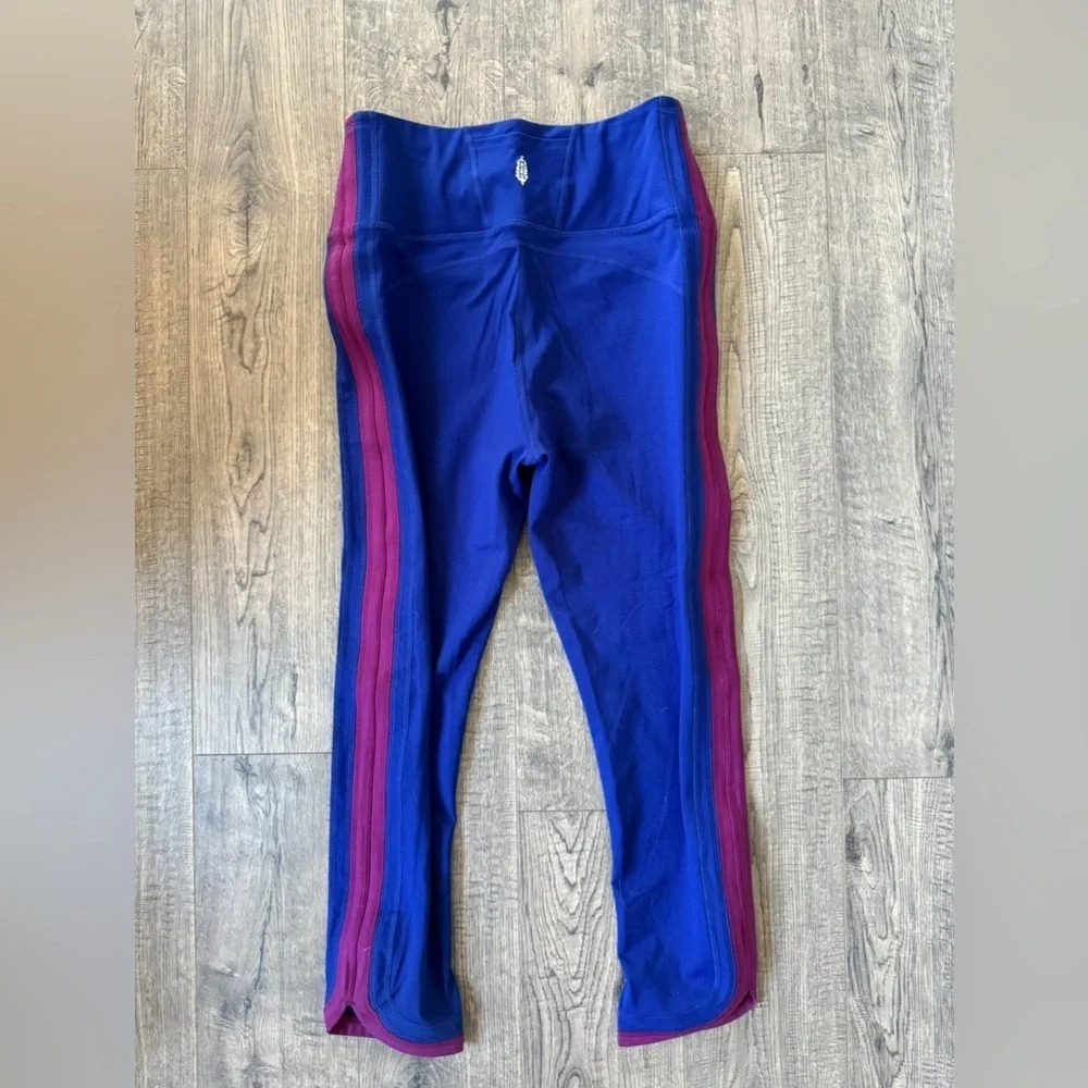 Free People Royal Blue & Cranberry Legging
